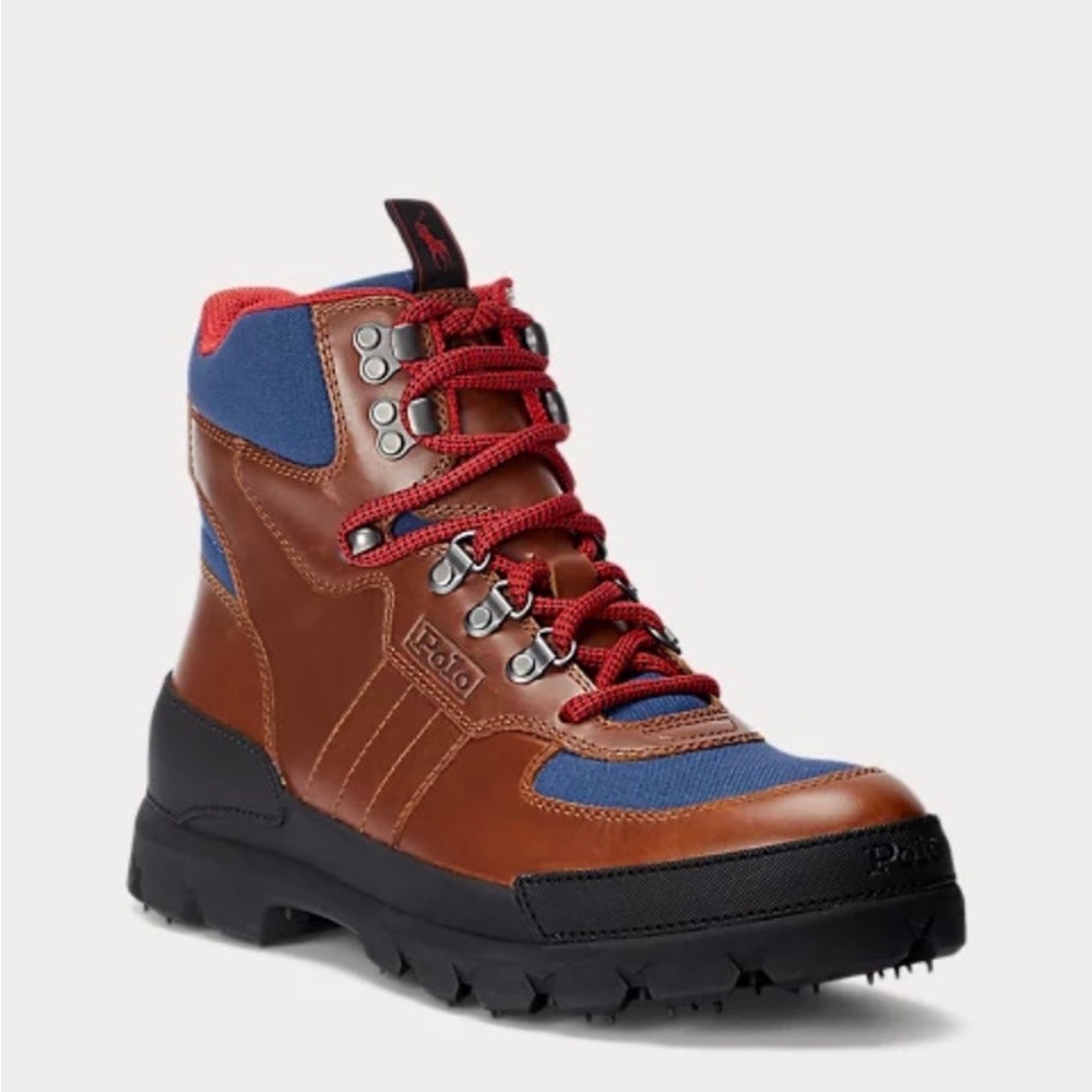 Polo by Ralph Lauren Men's Oslo Brown and Red Boots